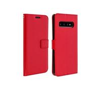 Housse pour Samsung S10 Plus Étui Portefeuille Support rouge