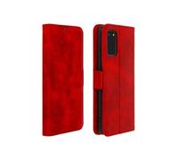 Housse pour Galaxy S20 Étui Folio Porte-cartes Fonction Support Rouge