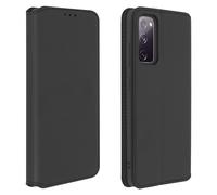 Housse folio portefeuille - AVIZAR - Samsung Galaxy S20 FE - Éco-cuir - Noir - Aimantée