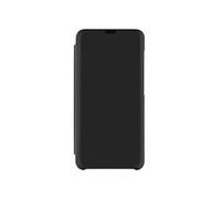 Housse pour Samsung Galaxy S21 FE Clapet translucide Design Miroir Support Vidéo Noir