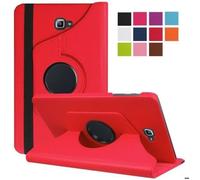 Housse Samsung Galaxy Tab A6 101 - 360 Rotation Étui Coque Cuir Protection Pr Tablette Samsung Tab A6 101 SM-T580T585-Rouge