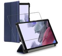 ebestStar - Coque pour Samsung Galaxy Tab A7 Lite 8.7 T220 T225, Etui Slim Cover, Housse PU Cuir Rabat Magnétique, Bleu Foncé + Verre Trempé