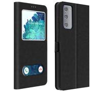 Coque et étui téléphone mobile Avizar Housse pour Samsung S20 FE Protection intégrale Double Fenêtre Support Vidéo Noir