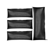 Housse Sans Fil Pour Microphone, Housse de Rangement pour 4 Microphones, Housse en Similicuir PU avec Fermeture Éclair et Cordon Antipoussière et Antichoc pour Karaoké, Podcast et Scène Quotidienne