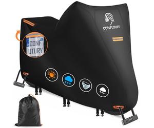 Housse Scooter Exterieur,600D Tissu Nano Oxford,BâChe Moto Impermeable,avec FenêTre de Plaque D'Immatriculation,4 Bandes RéFléChissantes,Housse Protection Moto Interieur and Exterieur (M 185x85x100cm)