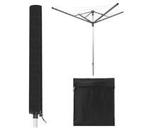 Housse Sechoir Parapluie Exterieur, Housse Seche Linge Parapluie pour Brabantia, Housses de Protection Imperméable 420D Oxford avec Fermeture Eclair pour Leifheit sèche-linge Rotatif(180x16x16cm)