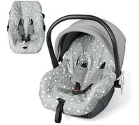 Housse Siege Auto Bebe pour Cosy (Maxi COSI,Bebe Confort,Cybex etc.),Protection de Siège Auto Été avec 100% Coton(Étoiles Grise)