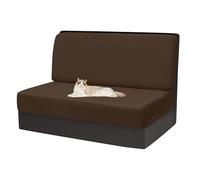 Housse Siege Camping Car en Velours Doux Housse De Coussin De Banquette De Caravane Housse Camping Car Housses De Coussin Extensibles pour Dinette De Camping-Car (Marron Foncé,Lot de 1)