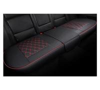 Housse Siege Protection Coussin Avant Et Arrière De Siège Voiture En Cuir PU Tapis Protection Universel Antidérapant Housse Couverture Couvre Sieges(Black red-back row)