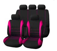 Housse Siege Protection Pour fiat pour 500x pour palio pour panda pour tempra rangée arrière siège de voiture couvre tapis coussin pour chien compagnie Couverture Couvre Sieges(Rose rouge)