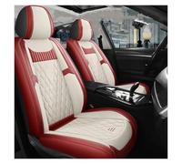 Housse Siège Voiture 1 Ensemble 5 Housses Sièges En Cuir Pour Mitsubishi Pour Pajero Pour Lancer Pour Outlander XL Pièces Intérieures Automobiles Housses De Sieges(Beige Red)