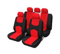 Housse siège Voiture Accessoires Intérieurs Universels pour Rio K2 pour Focus Et pour Peugeot 1/2/5/7 Voitures (Housse De Siège Compatible avec Airbag)(Red)