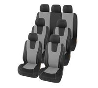 Housse siège Voiture Accessoires Intérieurs Universels pour Rio K2 pour Focus Et pour Peugeot 1/2/5/7 Voitures (Housse De Siège Compatible avec Airbag)(7 Seats-Gray)