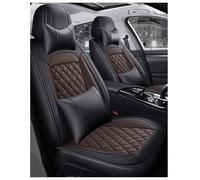 Housse SièGe Voiture Ensemble Complet en Cuir pour Kia Picanto 2011-2026, Coussins SièGes Avant ArrièRe Housse Protection IntéRieurs Imperméable Accessoires,D/Black-Brown-Deluxe Edition
