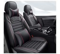 Housse SièGe Voiture Ensemble Complet en Cuir pour MG Zs 2013-2026, Coussins SièGes Avant ArrièRe Housse Protection IntéRieurs Imperméable Accessoires,B/Black-Red Lines-Deluxe Edition