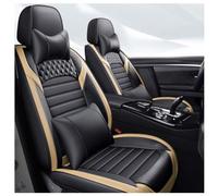 Housse SièGe Voiture Ensemble Complet en Cuir pour Nissan Note 2013-2026, Coussins SièGes Avant ArrièRe Housse Protection IntéRieurs Imperméable Accessoires,C/Black-Beige-Deluxe Edition