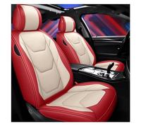 Housse Siège Voiture Ensembles Housses de siège de voiture en cuir pour Suzuki pour Kizashi pour s-cross Sx4 2015 pour Vitara pour Baleno(Red White)