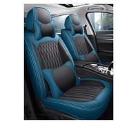 Housse Siège Voiture Housse De Siège Auto Universelle En Cuir PU Pour BMW Série 5 F10 F11 G30 G31 E39 E60 E61 F07 F18 G38 Accessoires Intérieurs Siège De Voiture(Black Blue+cushion)