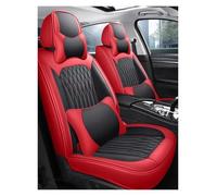 Housse Siège Voiture Housse De Siège Auto Universelle En Cuir PU Pour BMW Série 5 F10 F11 G30 G31 E39 E60 E61 F07 F18 G38 Accessoires Intérieurs Housse Voiture Siege(Black Red+cushion)