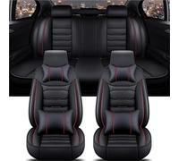 Housse Siège Voiture Housse De Siège Auto Universelle Pour Jaguar XF F-Pace E-pace I-Pace X-Type XE XJ XK Accessoires Intérieur Protection Siege Voiture(Black Red 5+cushion)