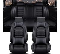 Housse Siège Voiture Housse De Siège Auto Universelle Pour Jaguar XF F-Pace E-pace I-Pace X-Type XE XJ XK Accessoires Intérieur Housses Siège Auto(Black 5+cushion)