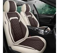 Housse Siège Voiture Housse Siège Auto En Lin 1 Jeu 5 Sièges Pour Ford Pour Fusion Pour Kuga Pour Ranger Pour Explorer 5 Pour Figo Pour Taurus Accessoires Intérieurs Housses Siège Auto(Beige Coffee)