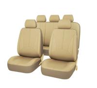 Housse Siège Voiture Housses De Siège Auto En Cuir 2/5 Places Pour Lincoln MKZ MKS MKX MKT LS Pour Continental Pour Navigator Housses Siège Auto(5 Seats-Beige)