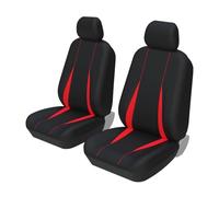 Housse Siège Voiture Housses De Siège De Voiture 5 Places Universelles Complètes Arrière Pour Camion SUV Pour Nissan Pour Pulsar(2 piece RED covers)