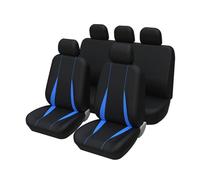 Housse Siège Voiture Housses De Siège De Voiture 5 Places Universelles Complètes Arrière Pour Camion SUV Pour Nissan Pour Pulsar(BLUE full set)