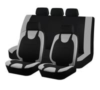 Housse Siège Voiture Housses Siège Universelles En Polyester Respirant Ensemble Complet, Compatibles Avec La Plupart Des Voitures, SUV Et Camions Housses Siège Auto(Gray 5 PCS)