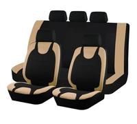 Housse Siège Voiture Housses Siège Universelles En Polyester Respirant Ensemble Complet, Compatibles Avec La Plupart Des Voitures, SUV Et Camions Housses De Sieges(Beige 5 PCS)