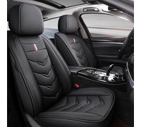 Housse Siege Voiture pour Audi A6 C5 4B Avant A6 C6 4F Avant A6 C6 4F, Universel 5 Sièges，Cuir PU Imperméable，Respirant，Élégant Et Raffiné,Résistant À l'usure(Black)