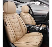 Housse Siege Voiture pour Citroen C4 (Pallas/Entreprise/VTS/Bioflex/HDI), Universel 5 Sièges，Cuir PU Imperméable，Respirant，Élégant Et Raffiné,Résistant À l'usure(Beige)