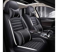 Housse Siege Voiture pour Honda CRX Del Sol 1992-1998, Couvre Siege Voiture Universel, Sport Élégantes, Coussin en Cuir De Première Qualité Imperméable Et Résistant À l'usure(Black White)