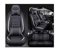 Housse Siege Voiture pour Isuzu D-Max 2024-2004, Couvre Siege Voiture Universel, Sport Élégantes, Coussin en Cuir De Première Qualité Imperméable Et Résistant À l'usure(Black White)