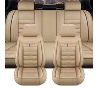 Housse Siege Voiture pour Mercedes Benz GLA 180 200 220 2013-2026+, Cuir Jeu Complet Avant et Arrière Protecteur Coussins Siège Couvre Accessoires, C/Beige