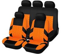 Housse Siege Voiture pour Porsche Cayenne (955) 2002-2010 | Housse de Siège 5 Places Auto Universelles Ensemble Complet 5 Places Motif Sculpture de Pneu Compatible Airbag Latéral Tissu