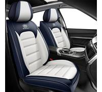 Housse Siege Voiture Universel pour BMW E46 E90 3 Series E21 E30 E36 E91 E92 E93 3 Touring 2000-2026, Cuir PU Imperméable Respirant,Résistant À l'usure，Cadeau d'anniversaire(Blue White)