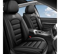 Housse Siege Voiture Universel pour Fiat Panda 3 Series (Type 169) 2003-2025 2026, Cuir PU Imperméable Respirant,Résistant À l'usure，Cadeau d'anniversaire(Black)
