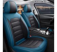 Housse Siege Voiture Universel pour Ford EcoSport/EcoSport 4WD/EcoSport Freestyle, De Texture Molle，Imperméable, Cuir PU, Résistance À l'usure, 5 Places(Black Blue)