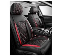 Housse Siege Voiture Universel pour Honda Pilot/Mr-V 2003-2025 2026, Imperméable, Respirant, Cuir PU Souple avec Tissu Tissé,Semelle Antidérapante,Confortable(Black Red)
