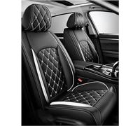 Housse Siege Voiture Universel pour Honda Pilot/Mr-V 2003-2025 2026, Imperméable, Respirant, Cuir PU Souple avec Tissu Tissé,Semelle Antidérapante,Confortable(Black White)