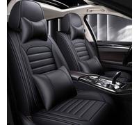 Housse Siege Voiture Universel pour Nissan KUBISTAR Box (X76) 2003-2009, D, PU Cuir Résistant À l'usure Imperméable Confort Exquis(Black)