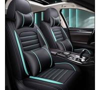 Housse Siege Voiture Universel pour Nissan Skyline R33 R32 R30 R31 V35 V36 V37, D, PU Cuir Résistant À l'usure Imperméable Confort Exquis(Black Blue)