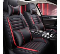 Housse Siege Voiture Universel pour Nissan Skyline R33 R32 R30 R31 V35 V36 V37, D, PU Cuir Résistant À l'usure Imperméable Confort Exquis(Black-Red)