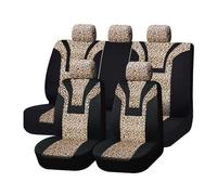 Housse Siege Voiture Van Housse Voiture Universelle Peluche Courte Imprimée Léopard Couvre-siège Plupart Voitures SUV Camions Fourgonnettes Accessoires D'intérieur Voiture
