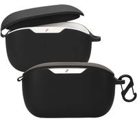 Housse Silicone Anti-Rayures Pour Jbl Wave Buds 2 Avec Mousqueton - Coque Ultra Fine Anti-Choc/Anti-Chute, Protection Complète, Compatible Charge Sans Fil, Noir