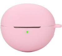 Housse silicone antichoc pour écouteurs Huawei FreeClip - protection slim, compatible charge sans fil, anneau porte-clés, rose
