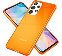 Housse silicone claire néon pour Samsung Galaxy A53, coque téléphone portable protection TPU Case Orange