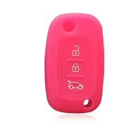Housse Silicone Coque de n Silicone pour e Voiture pour LADA Largus FL 2022 Vesta Granta Xray Cross Kalina pour Renault Fluence Clio Megane Porte-clés de télécommande-Rose 3btns